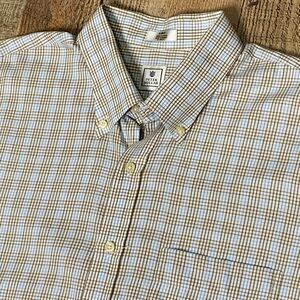 Peter Millar Nanoluxe Men's Large Plaid Long Sleeve Button Up Shirt